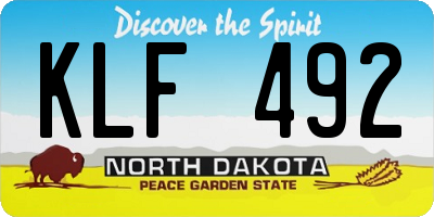 ND license plate KLF492