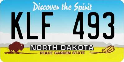 ND license plate KLF493