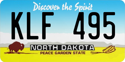 ND license plate KLF495