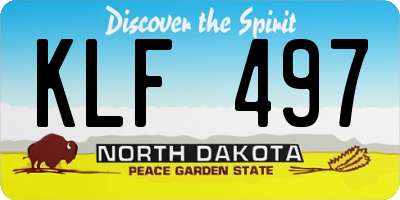 ND license plate KLF497