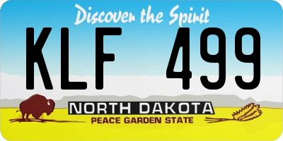 ND license plate KLF499