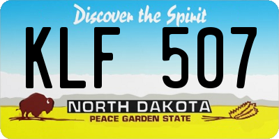 ND license plate KLF507