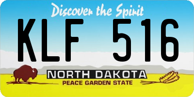 ND license plate KLF516