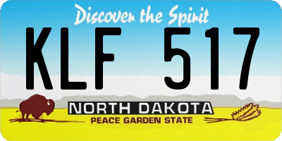 ND license plate KLF517