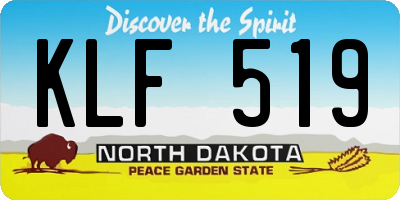 ND license plate KLF519