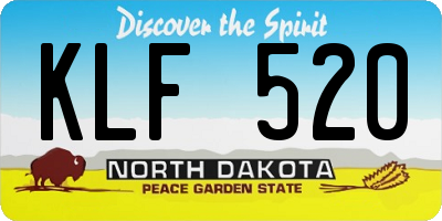 ND license plate KLF520