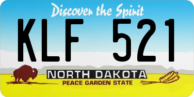 ND license plate KLF521