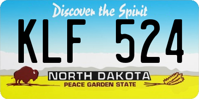 ND license plate KLF524