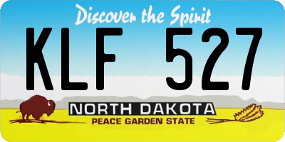 ND license plate KLF527