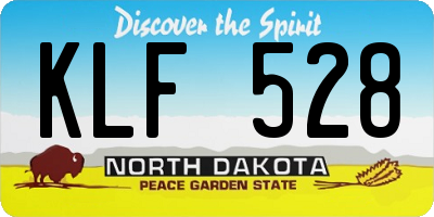 ND license plate KLF528
