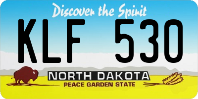 ND license plate KLF530