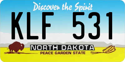 ND license plate KLF531