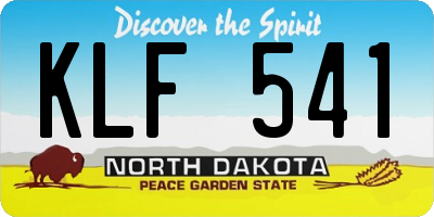 ND license plate KLF541