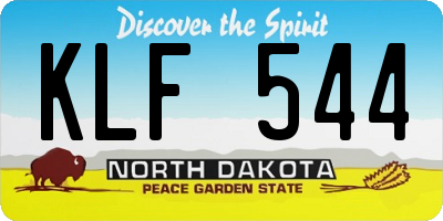 ND license plate KLF544