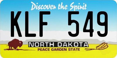 ND license plate KLF549