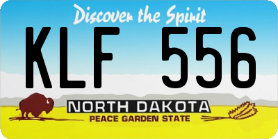 ND license plate KLF556