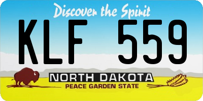 ND license plate KLF559