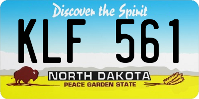 ND license plate KLF561