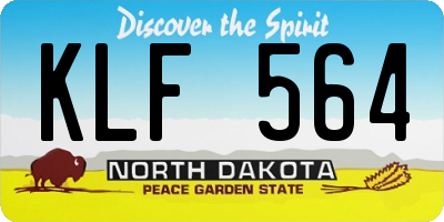 ND license plate KLF564