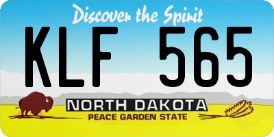 ND license plate KLF565