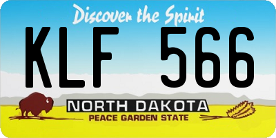 ND license plate KLF566