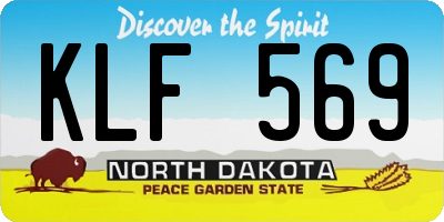 ND license plate KLF569