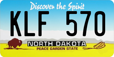 ND license plate KLF570