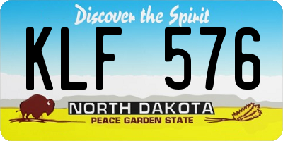 ND license plate KLF576