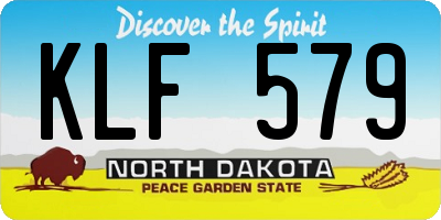 ND license plate KLF579