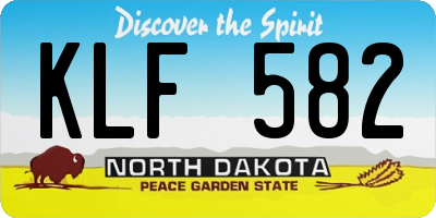 ND license plate KLF582