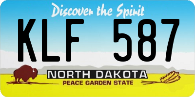 ND license plate KLF587