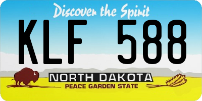 ND license plate KLF588