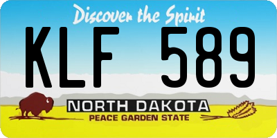 ND license plate KLF589