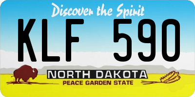 ND license plate KLF590