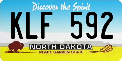 ND license plate KLF592