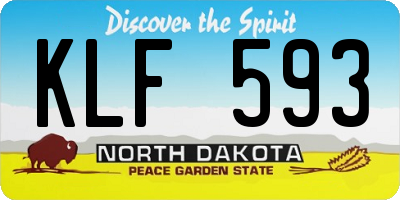 ND license plate KLF593