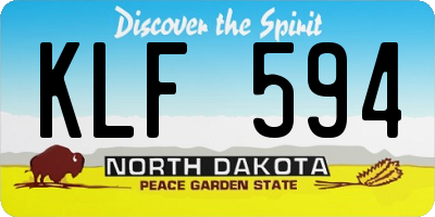 ND license plate KLF594