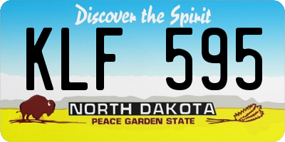 ND license plate KLF595