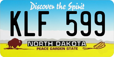 ND license plate KLF599