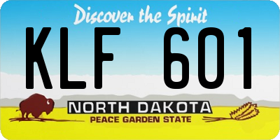 ND license plate KLF601