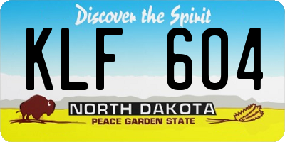ND license plate KLF604