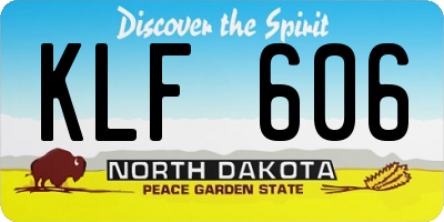 ND license plate KLF606