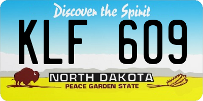 ND license plate KLF609