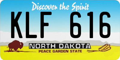 ND license plate KLF616