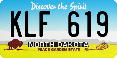 ND license plate KLF619