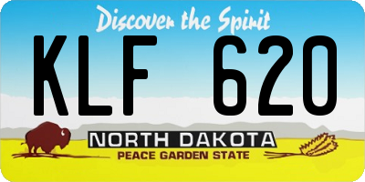ND license plate KLF620