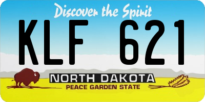 ND license plate KLF621
