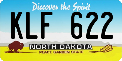 ND license plate KLF622