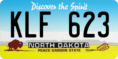 ND license plate KLF623