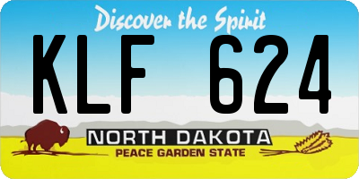 ND license plate KLF624